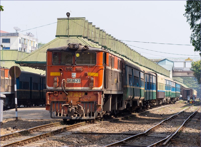 Train travel in Myanmar