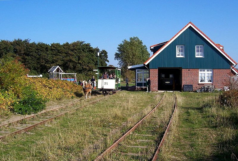 Horse-drawn tram on Spiekeroog