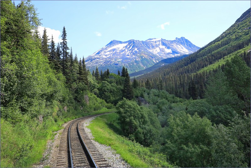 Railway line in Alaska