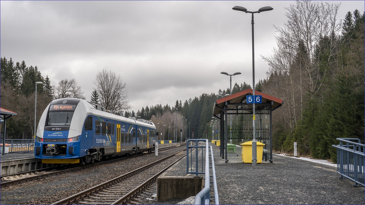 Train from Klatovy to Železná Ruda